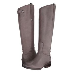 Sam Edelman Sz 7.5 Penny Tall Riding Boots Grey    Leather Classy Old Money